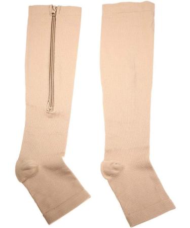 Compression Socks for Men & Women | Sport Calf Support for Varicose Veins Relief | Ideal for Running Travel Nurses & Edema (L/XL - Naked) - Buy Online on GoSupps.com