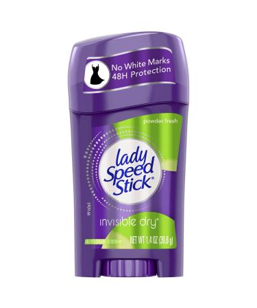 Lady Speed Stick Invisible Dry Antiperspirant & Deodorant Powder Fresh 1.4 Ounce (Pack of 4)