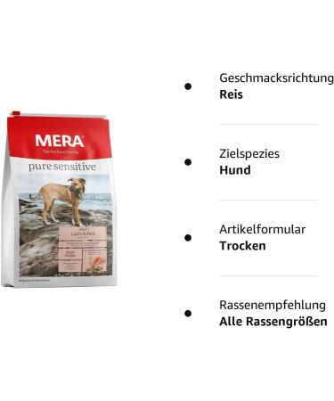 Mera Pure Sensitive Salmon & Rice Dog Food - Premium Dry Food for Sensitive Adult Dogs (1kg) - Wheat & Sugar Free - Buy Online on GoSupps.com