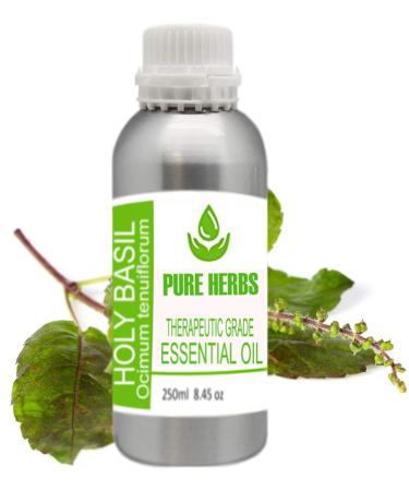 Pure Herbs Holi Basil (OCIMUM Sanctum) pure and natural therapeutic oil 250 ml