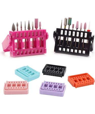 AUklOPVZZ Nail Drill Bits Holder 16 Holes Lightweight Containers Storage Box Adjustable Showing Stands Manicure Drill Accessory Blue - Buy Online on GoSupps.com