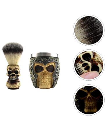 Frcolor Dachshaar Razor Brush - Skull Pattern Bartschneider Cleaning Brush | Premium Grooming Tool for Men - Buy Online on GoSupps.com