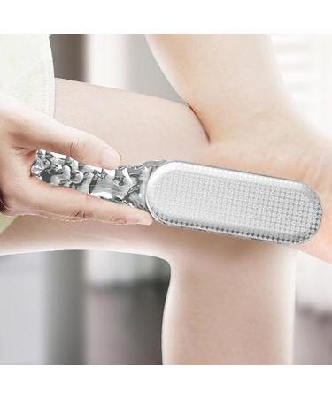 Meindin Pumice Stone Foot File | 2 in 1 Foot Rasp for Cracked Heel - Dead Skin Removal Professional Scrubber Callus Remover Multi Purpose Pedicure Tools Transparent Gray - Buy Online on GoSupps.com