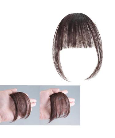 Buy Dark Brown Hair Bangs Clip - Replacement False Bangs & Portable Faux Hair Extensions for a Perfect Fringe - Buy Online on GoSupps.com