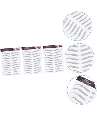 3 sheets Eyebrow False Artificial Fake Brow Sticker Transfer Eyebrows Temporary Imitation Decal 1 count (Pack of 1) Black - Buy Online on GoSupps.com
