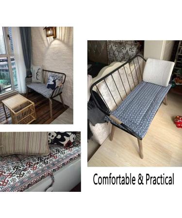Comfortable 2 or 3 Seater Bench Mat Non-Slip Garden Bench Cushion with Fixing Ties Stylish Beautiful Printed Seat Cushion for Garden Chair - Buy Online on GoSupps.com