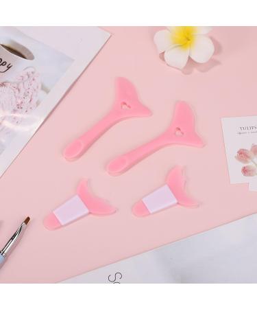 4pcs Eyeliner Stencils Eyeliner Helper Tool Silicone Eyeliner Eyeshadow Stencils Mascara Shield Applicator for Eyeliner Eyelashes Eyebrows Lip Liner Face Contour (Pink) - Buy Online on GoSupps.com