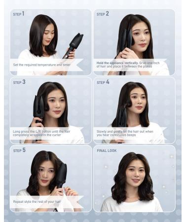 TOSAGE Auto Hair Curler - Ceramic Rotating Curler Wand with Anti-Stuck Barrel, LCD Display & Dual Voltage - Black - Buy Online on GoSupps.com