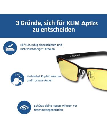Climate Optics Blue Light Filter Glasses 2024 | High Protection Gaming & Anti-Tiredness Glasses | UV Protection for PC Phone & TV | Yellow - Buy Online on GoSupps.com