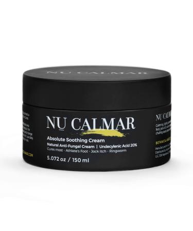 NU CALMAR Cream for Most Athletes Foot, Jock Itch  Extra Strength Plant Based Botanical Ointment with Undecylenic Acid, Shea Butter, Coconut Oil  Made in USA - 5 Oz/150ml