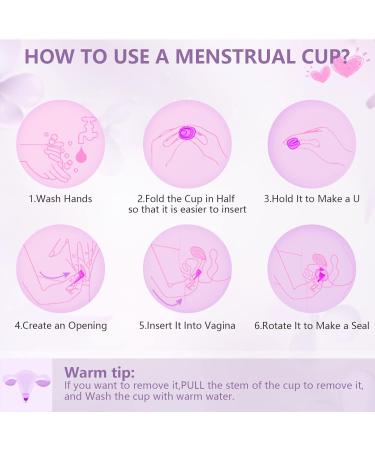 4 Pack Reusable Menstrual Cups Kit - Medical-Grade Silicone - Tampon and Pad Alternative - 4 Large Cups in Purple and Blue - Buy Online on GoSupps.com