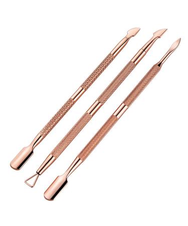 SCUDGOOD Durable Pedicure Manicure Tools For Fingernails Toenails Cuticle & Nail Care Set Stainless Steel Cuticle Pusher Spoon S Nail Cuticle Pusher Dual-end Cuticle Pusher