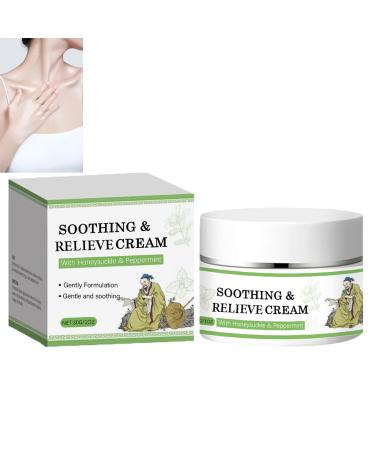 Cr me apaisante et apaisante hydratante rafra chissante naturelle pour apaiser et prot ger la peau irrit e avec du ch vrefeuille et de la menthe poivr e soulage en douceur les d mangeaisons (1pcs)