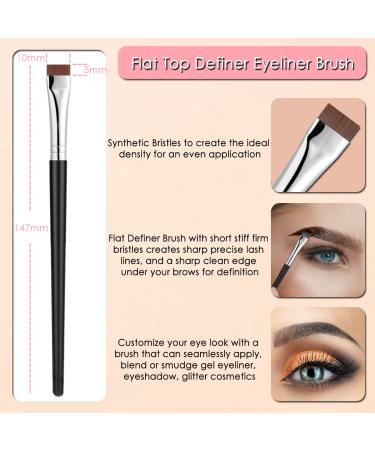 KINGMAS 5-Piece Makeup Brush Set for Eyeliner, Eyebrows, and Lashes - Brow Comb, Grooming Tool - Buy Online on GoSupps.com