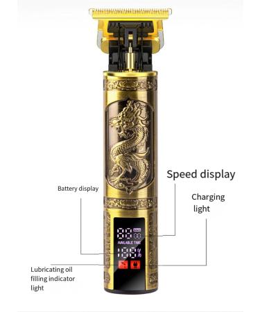 clinmday Electric Hair Trimmer Set Convenient & Type-C Charger & Long-Lasting Battery Powered Hair Trimmer or Beard Trimmer with Digital Display Suitable Home and Travel for Men Bronze Coffee - Buy Online on GoSupps.com