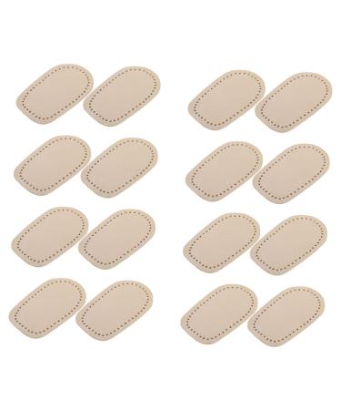 FOMIYES 8 Pairs Heel Pad Rear Half Pad Heel Lifts for Shoes Shock-Absorbing Pads High-Heeled Shoe Pads Rear Sole Protective Mats Hind Half Mats Feet Protective Mats Foot Protective Pad Beige 9.5x7x0.8cm