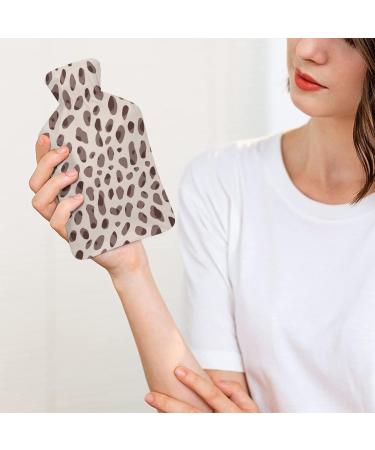 Hot Water Bottle with Lid - Animal Skin Pattern Rubber Bag for Pain Relief Cramps & Foot Warmer | Hot & Cold Therapy - Buy Online on GoSupps.com