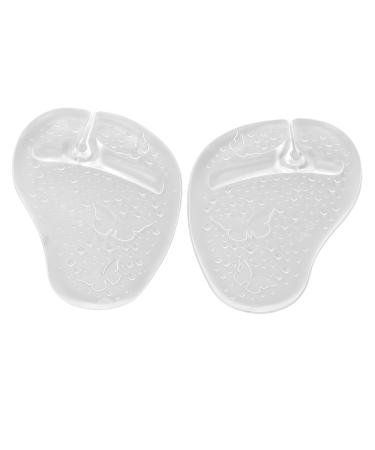 Pattern Gel Metatarsal Pad Toe Protector Non Slip Abrasion Resistant Forefoot Cushion Insert with Transparent Adhesive Strip for Flip Flop