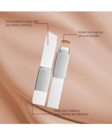 New Color Changing Foundation Stick Moisturizing Concealer Base Makeup Double Sided with Builtin Brush Portable for Daily Use(Ivory White) - Buy Online on GoSupps.com