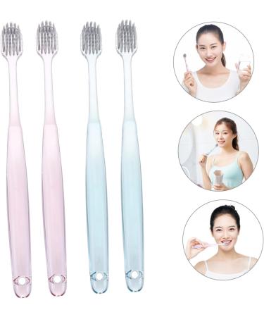 Minkissy 6-Pack Crystal-Clear Charcoal Toothbrushes for Sensitive Teeth | Travel & Home Use - Buy Online on GoSupps.com