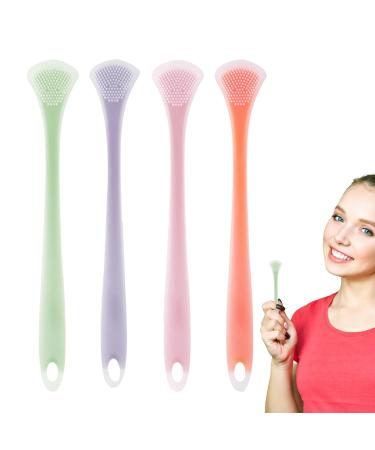 Silicone Tongue Brush Set - 4 Pieces for Healthy Oral Hygiene | Fresher Breath Tools | Phasz Phasz - Buy Online on GoSupps.com