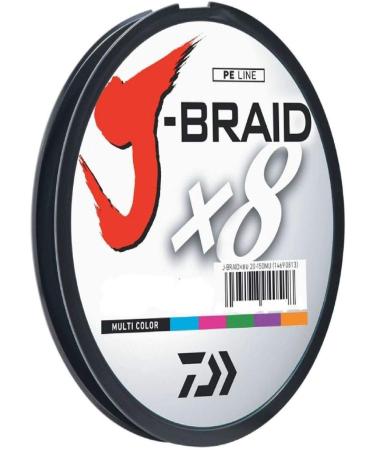 Daiwa J-Braid 300M 8-Strand Multi-Color Braid Line - 20lb Strength - Buy Online on GoSupps.com