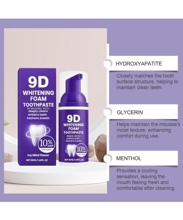 Dentifrice Mousse Blanchissant Mousse Dentaire P te Rafra chissante pour l'Haleine Renforcement des Dents Contr le de la Plaque Dentaire Am lioration de la Blancheur 1pcs - Buy Online on GoSupps.com