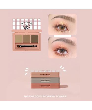 Eyebrow Powder XIXIAN 6g Three-color Eyebrow Powder Shaping Down Fogbrow Powder Natural Three-dimensional Waterproof Long-lasting Shaping Eyebrow 01 Beige brown - Buy Online on GoSupps.com