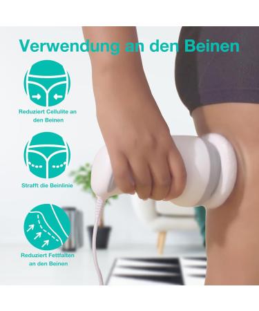Electric Cellulite Massager - Anti-Cellulite Device for Belly Buttocks & Legs | 6 Washable Pads for Smoother Tighter Skin - Buy Online on GoSupps.com
