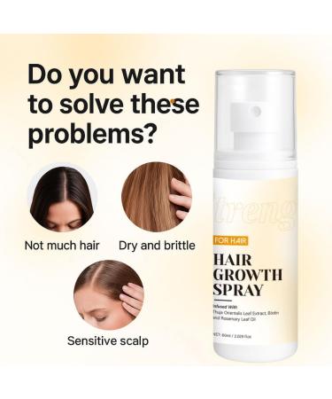 2PCS Hair Growth Spray Prevent Baldness Regrowth Thicken Moisturize Smooth Repair Damaged Improve Split Dry Reducing Hair Loss Serum - Buy Online on GoSupps.com