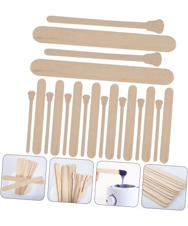 Minkissy 400 STK Waxed Wooden Rods - Hair Removal Spatula & Make-Up Applicator | Premium Wax Accessories for Face & Body - Buy Online on GoSupps.com