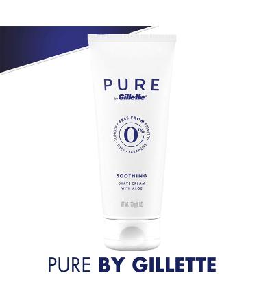 Gillette PURE Soothing Shaving Cream with Aloe - Pack of 3, 6oz Each - Gentle Shave Cream - Buy Online on GoSupps.com