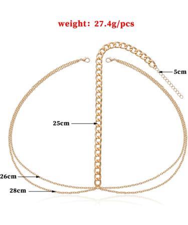 Inilbran Boho Layered Head Chain Gold Cuban Chain Headpieces Headband Punk Chunk Link Chain Heairchain Vintage Hair Prom Costume Festival Hair Accessories Jewelry for Women and Girls - Buy Online on GoSupps.com