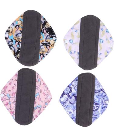 Washable Menstrual Pads 12 pcs - Reusable Cloth Pantiliners Charcoal Absorbent Napkins - Buy Online on GoSupps.com