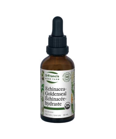 St. Francis Herb Farm - Echinacea Goldenseal (Echinacea angustifolia & Hydrastis Canadensis) Herbal Extract Tincture - Echinacea angustifolia is traditionally used in Herbal Medicine to help relieve the symptoms of cold cough and sore throats (50ml) 50 co