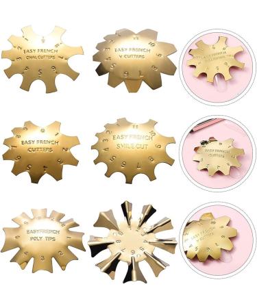 Uonlytech 6 Pieces Golden French Manicure Moulding Templates - Perfect Fingernail Making Kits for Nail Art Enthusiasts - Buy Online on GoSupps.com