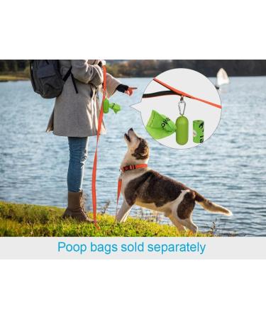 Taglory Lightweight Reflective Dog Leash for Small Dogs | Padded Handle | 1.2m x 2cm | Up to 10kg | Orange - Perfect for Safe Walks - Buy Online on GoSupps.com