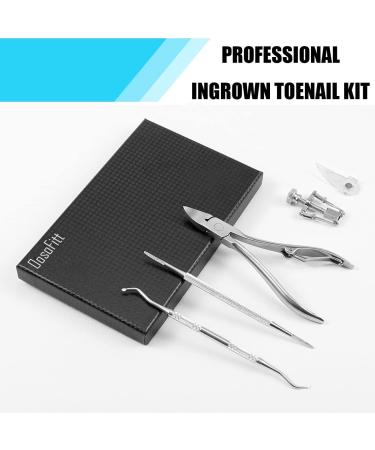 Ingrown Toenail Set - 5 Piece Professional Nail Tongs & Stainless Steel Manicure/Pedicure Kit by Oosofitt | Strong & Effective Care for Ingrown Toenails - Buy Online on GoSupps.com
