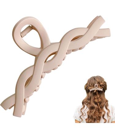 Cute Claw Clips 2.67 Inches Hair Accessories for Women - Hair Claw Clips for Women Girls Non-Slip Hair Clips Matte Hair Claws Strong Hair Styling Accessories for Thin Hair Proidl 15#twist-beige - Buy Online on GoSupps.com