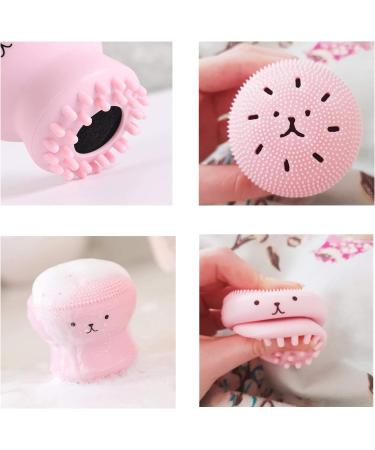 Silicone Facial Cleansing Brush - Gentle Exfoliating Jellyfish Handheld Tool for Cleaning, Massage, and Blackhead Removal - Buy Online on GoSupps.com