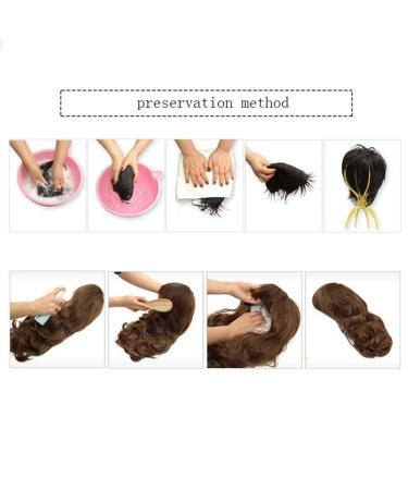 Realistic Brown Female Wig - Small Volume Fashion Hairpiece Heat Resistant 50cm Cap for Parties - High Temperature Silk - Buy Online on GoSupps.com