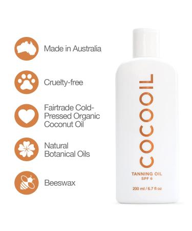 COCOOIL Tanning Oil SPF 6 | Organic Coconut Oil | Natural Botanical Oils | Cruelty Free | 6.7 Fl Oz - 1 Pack - Buy Online on GoSupps.com