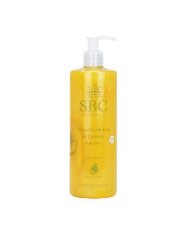 SBC Skincare Manuka Honey & Quince Body Wash - 500ml | Nourishing Shower Cream For All The Family | Body Wash For Dry And Irritated Skin | SLS And Soap Free