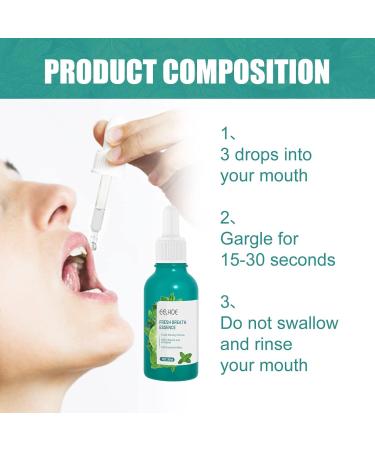 Fresh Breath Oral Care Serum Natural Bad Breath Remover Drops | Convenient Breath Freshening Oil | 3 Pieces for Travel - Buy Online on GoSupps.com