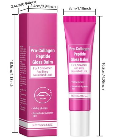 G n rique Pro-Collagen Peptide Gloss Balm Plumping & Hydrating Lips Plumping Gloss Instant Moisturizing Lips Sheer & Shiny Finish for Fuller Lips (2) - Buy Online on GoSupps.com