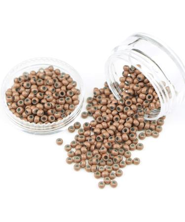 KOCONI 500 Pcs 3mm Nano Rings Silicone Lined Hair Extension Beads - Light Brown 500PCS - Buy Online on GoSupps.com