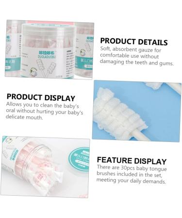 Buy Oatipho Baby Toothbrush - 30 Disposable Tongue & Mouth Cleaners for Infants | Gentle Gauze Design for Effective Cleaning - Buy Online on GoSupps.com