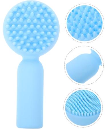 Healeved Face Pore Handheld Brush Facial Brush Silicone Bristles Face Cleaning 11.20X5.10X3.50CM Blue - Buy Online on GoSupps.com