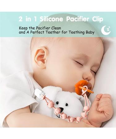 Pacifier Clip for Boys Baby Girl Silicone Pacifier Holder Clips Binky Clips Gift for Baby Shower Birthday and Christmas Style C - Buy Online on GoSupps.com