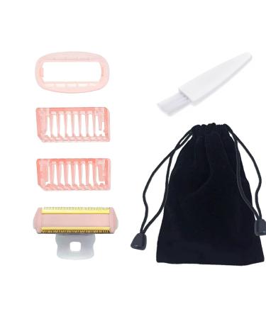 Body Ladies Shaver Replacement Heads and Shaver Guide Combs for Flawless Body Rechargeable Ladies Shaver and Trimmer Include Cleaning Brush and Velvet Bag